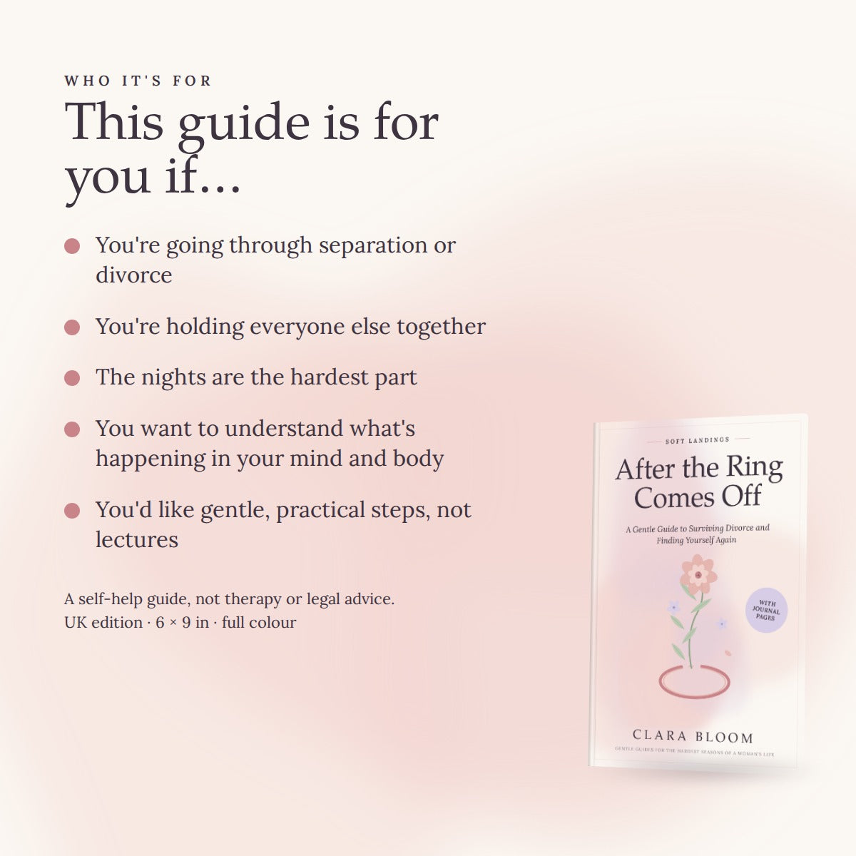 After the Rings Comes Off: A Gentle Guide to Surviving Divorce and Finding Yourself Again (PDF + Printable Journal Pages)